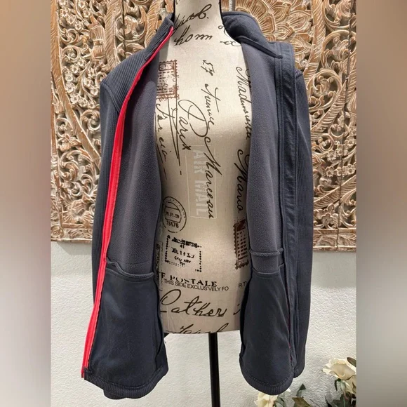 Spyder Core Gray & Hot Pink Zip Front Fleece Lined Jacket- size XL - Picture 5 of 16